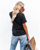 T-Shirt mit abstraktem Muster aus Baumwolle